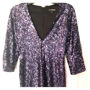 Express, NWT, purple, deep V,  cocktail dress